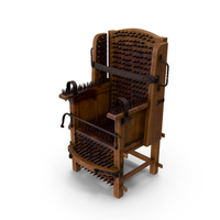 Medieval Spiked Torture Chair with Bloodstains PNG & PSD Images