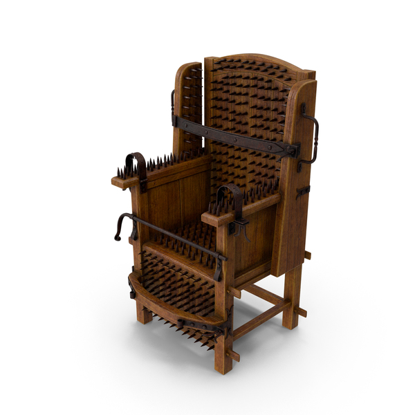 Medieval Torture Chair with Spikes PNG & PSD Images