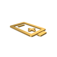 Gold Symbol Battery PNG & PSD Images