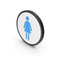 Icon Women Toilet Blue PNG & PSD Images