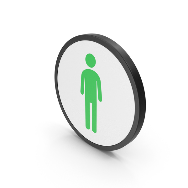 Icon Male Toilet Green PNG & PSD Images