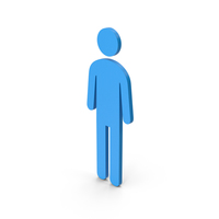 Symbol Male Toilet Blue PNG & PSD Images
