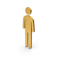 Symbol Male Toilet Gold PNG & PSD Images