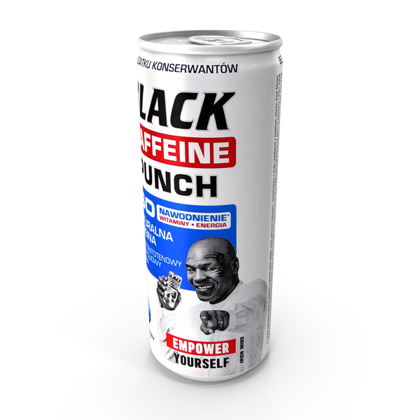 Black Caffeine Punch 250ml Beverage Can PNG & PSD Images