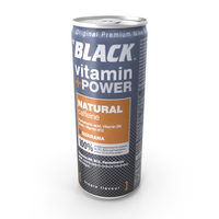 Beverage Can Black Vitamin Power 250ml PNG & PSD Images