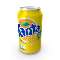 Beverage Can Fanta Lemon 330ml PNG & PSD Images