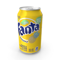 Beverage Can Fanta Pineapple 330ml 2017 PNG & PSD Images