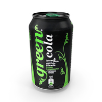 Beverage Can Green Cola 330ml 2020 PNG & PSD Images