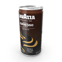 Beverage Can Lavazza Double Espresso & Milk 200ml 2020 PNG & PSD Images