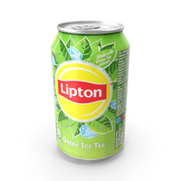 Beverage Can Lipton Green Ice Tea 330ml PNG & PSD Images