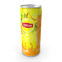 Beverage Can Lipton Ice Tea Peach 330ml Tall 2020 PNG & PSD Images