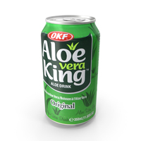 Beverage Can OKF Aloe Vera King 350ml PNG & PSD Images