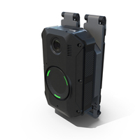 Police Body Camera on Molle Mount PNG & PSD Images
