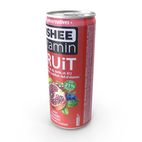 Beverage Can Oshee Vitamin Fruit Red 330ml PNG & PSD Images