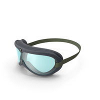 Vintage Military Goggles Blue PNG & PSD Images