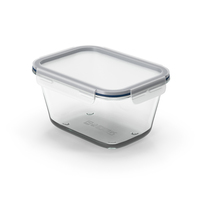 Rectangular Glass Clip Lock Food Container 1800ml PNG & PSD Images
