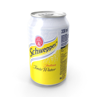 Schweppes Indian Tonic Water 330ml Beverage Can PNG & PSD Images