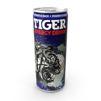 Beverage Can Tiger Energy Drink 250ml PNG & PSD Images