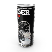Beverage Can Tiger Speed Energy Drink 250ml PNG & PSD Images
