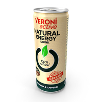 Beverage Can Veroni Active Natural nergy Drink 250ml 2020 PNG & PSD Images
