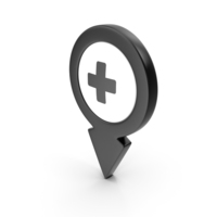 Location Sign Hospital Black PNG & PSD Images