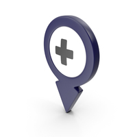 Location Sign Hospital Dark Blue PNG & PSD Images