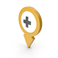Location Sign Hospital Yellow PNG & PSD Images