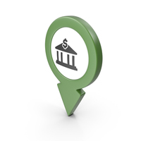 Location Sign Bank Green PNG & PSD Images