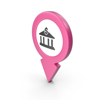 Location Sign Bank Pink PNG & PSD Images