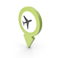 Location Sign Airport Green PNG & PSD Images