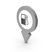Location Sign Gas Station Grey PNG & PSD Images