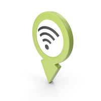 Location Sign Wifi Green PNG & PSD Images