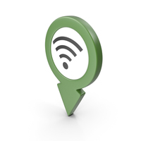 Location Sign Wifi Green PNG & PSD Images