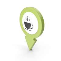 Location Sign Coffe Green PNG & PSD Images