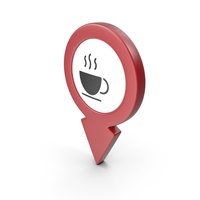 Location Sign Coffe Red PNG & PSD Images