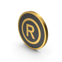 Gold Icon Registered Trademark PNG & PSD Images