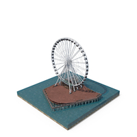 Seattle Great Ferris Wheel at Pier PNG & PSD Images
