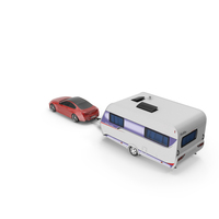 Sedan with Hobby Caravan Ontour PNG & PSD Images