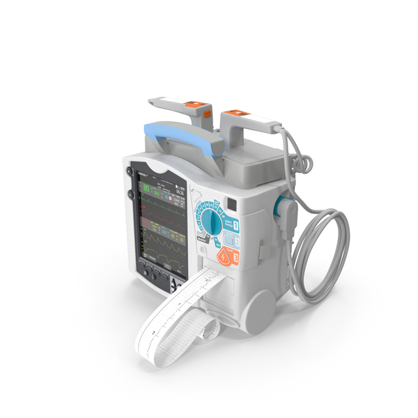 Semi Automatic External Defibrillator with Monitor PNG & PSD Images