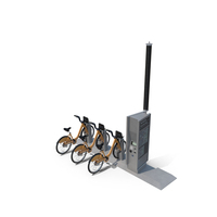Sharing Pay Station With Bicycles PNG & PSD Images