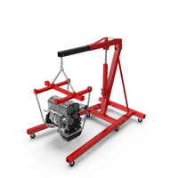 Shop Crane with Engine PNG & PSD Images