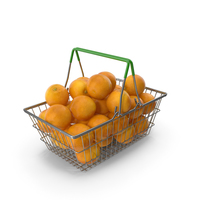 Shopping Basket Filled with Grapefruits PNG & PSD Images