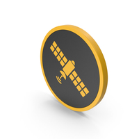 Icon Satellite Yellow PNG & PSD Images
