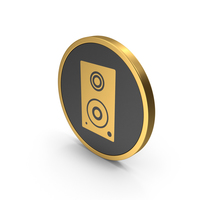 Gold Icon Speaker PNG & PSD Images