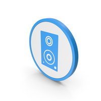Icon Speaker Blue PNG & PSD Images