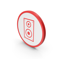 Icon Speaker Red PNG & PSD Images