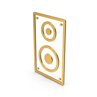 Symbol Speaker Gold PNG & PSD Images