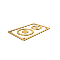 Gold Symbol Speaker PNG & PSD Images