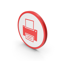 Icon Printer Red PNG & PSD Images