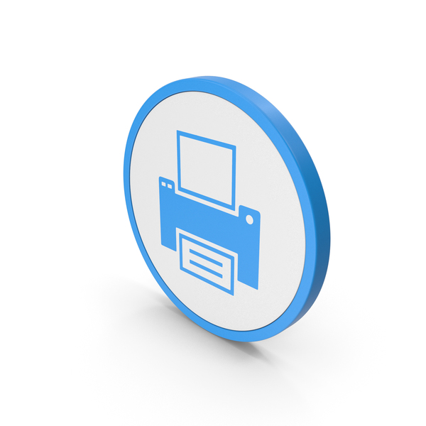 Icon Printer Blue PNG & PSD Images